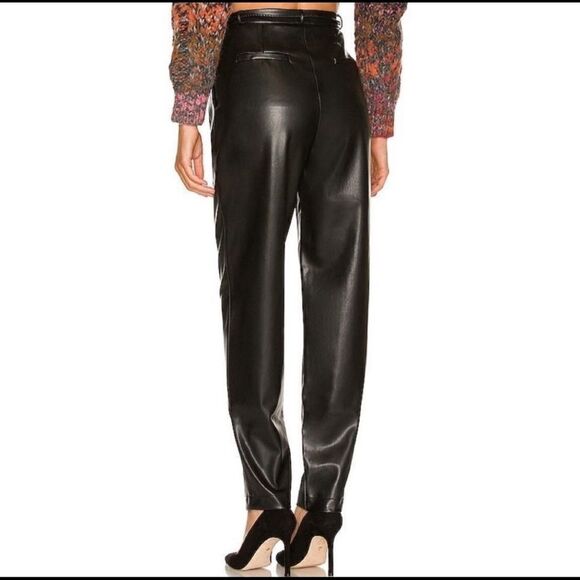 New Mother Denim Jeans Twistie Tie Bounce Hover Faux Leather Pants Size 33 - Picture 5 of 16